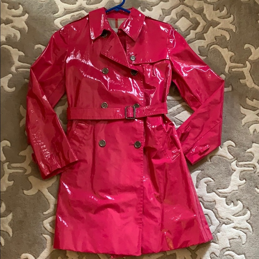 Burberry Bright Pink Raincoat Youth Size 14